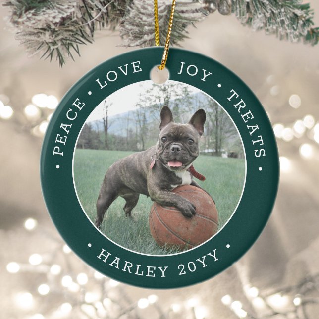 Adorno De Cerámica 2 Foto Paz Amor Alegría Tratamiento Perro Cute Bla (Subido por el creador)