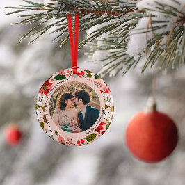 Adorno De Cerámica 2 Fotografía Nuestra Primera Navidad Comprometida