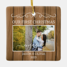 Adorno De Cerámica 2 Fotos Primera Navidad Involucradas Baldosas de G