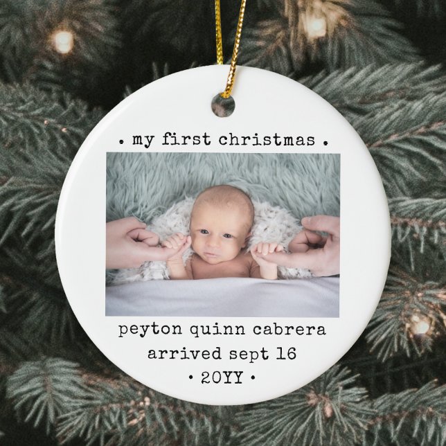 Adorno De Cerámica 2 Primer Navidad de bebe fotográfico Ronda mínima  (Subido por el creador)
