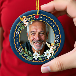 Adorno De Cerámica 2 sided Memorial Christmas Cherub's Embrace