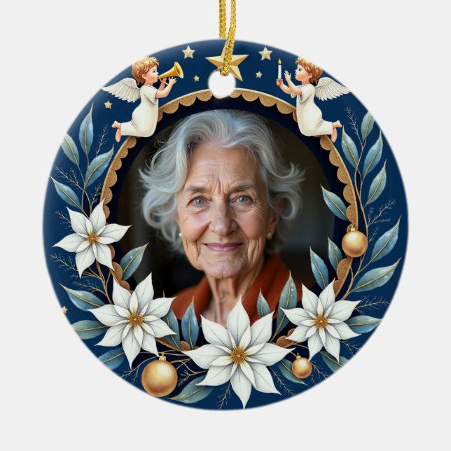 Adorno De Cerámica 2 sided Memorial Christmas Heavenly Harmony  (Frente)