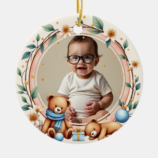 Adorno De Cerámica 2 sided Twinkle Bear (Frente)