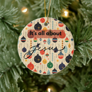 Adorno De Cerámica #2 Todo es acerca de Jesús – Navidad