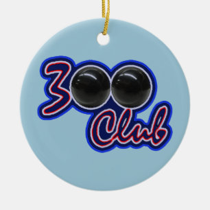 ADORNO DE CERÁMICA 300 CLUB - JUEGO PERFECTO EN BOWLING (AZUL)