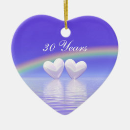 Adorno De Cerámica 30° Aniversario de Pearl Hearts