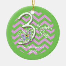 3.ᵉʳ cumpleaños Mariposa Abrazos Nombre personaliz