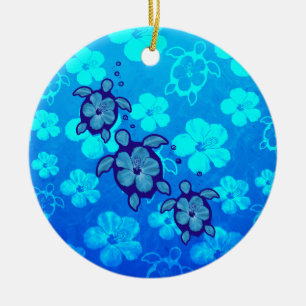 Adorno De Cerámica 3 tortugas azules de Honu