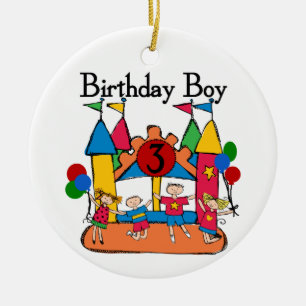 Adorno De Cerámica 3ro camisetas y regalos del cumpleaños del