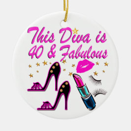 ADORNO DE CERÁMICA 40.ª FIESTA DIVA