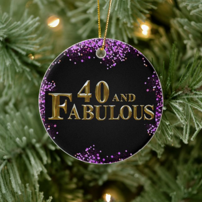 Adorno De Cerámica 40.º cumpleaños (Árbol)
