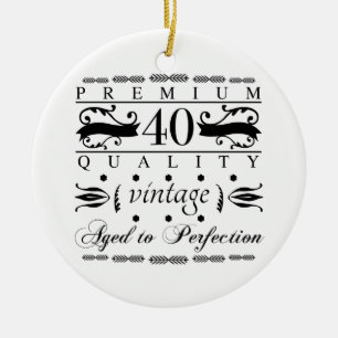 Adorno De Cerámica 40.º cumpleaños premium