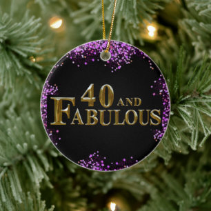 Adorno De Cerámica 40 cumpleaños 