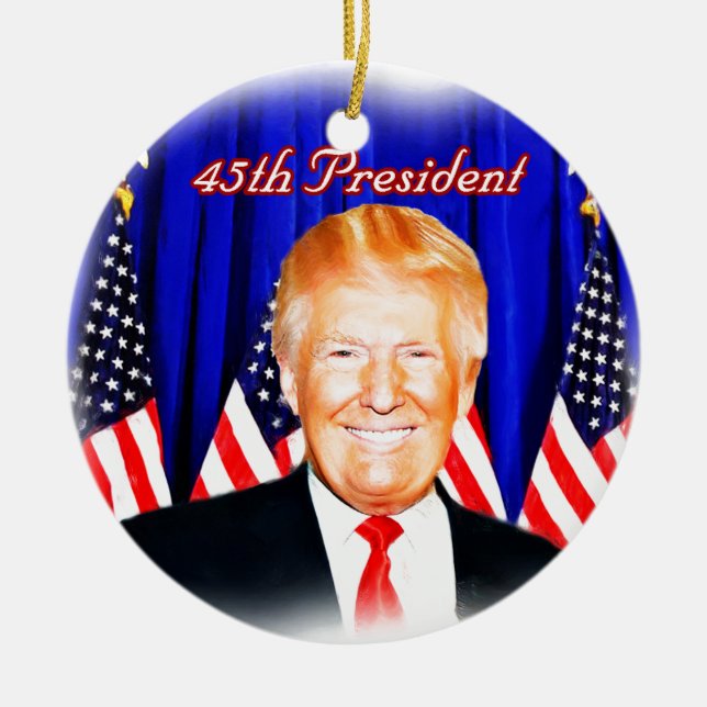 Adorno De Cerámica 45.º presidente Donald Trump _ (Frente)