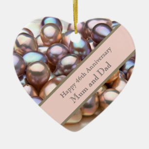 Adorno De Cerámica 46.º Aniversario Boda