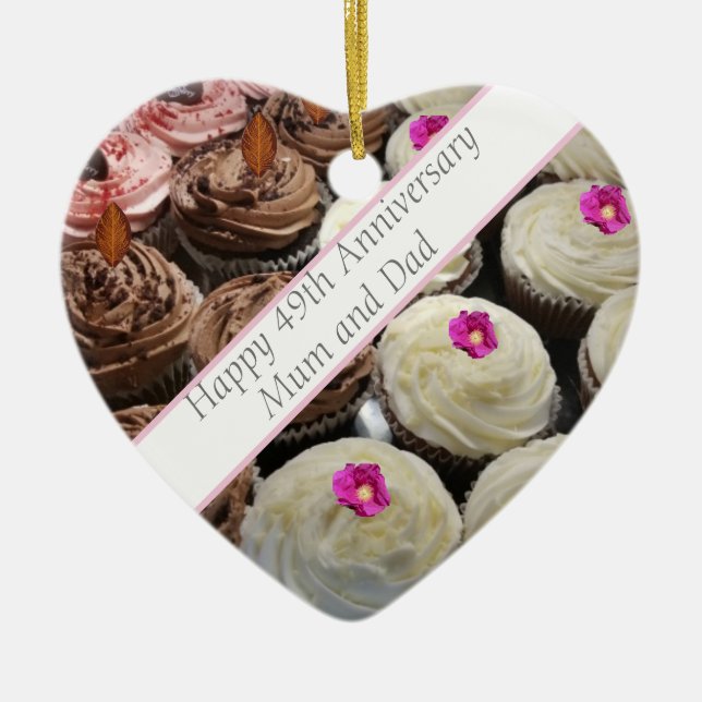 Adorno De Cerámica 49.º Aniversario Boda (Frente)