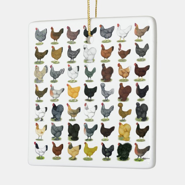 Adorno De Cerámica 49 gallinas del pollo (Izquierda)