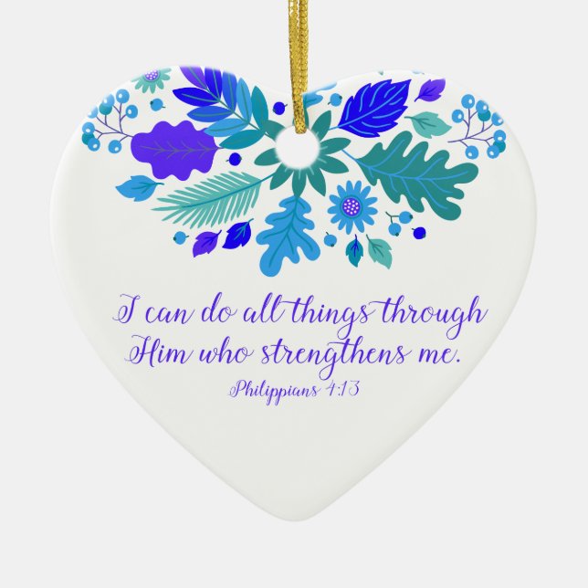 Adorno De Cerámica 4:13 de los filipenses - puedo hacer todas las (Frente)