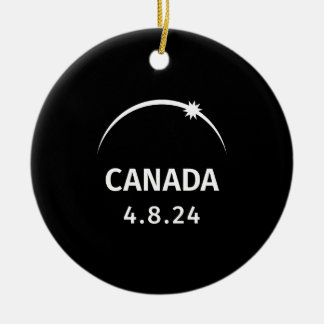 Adorno De Cerámica 4.8.24 Eclipse solar Canadá