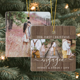 Adorno De Cerámica 4 Compromiso fotográfico 1 Navidades Rustic Faux W