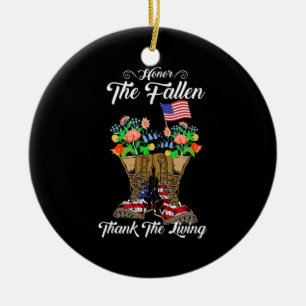 Adorno De Cerámica 4 De Julio Día De Conmemoración Del Veterano Honor