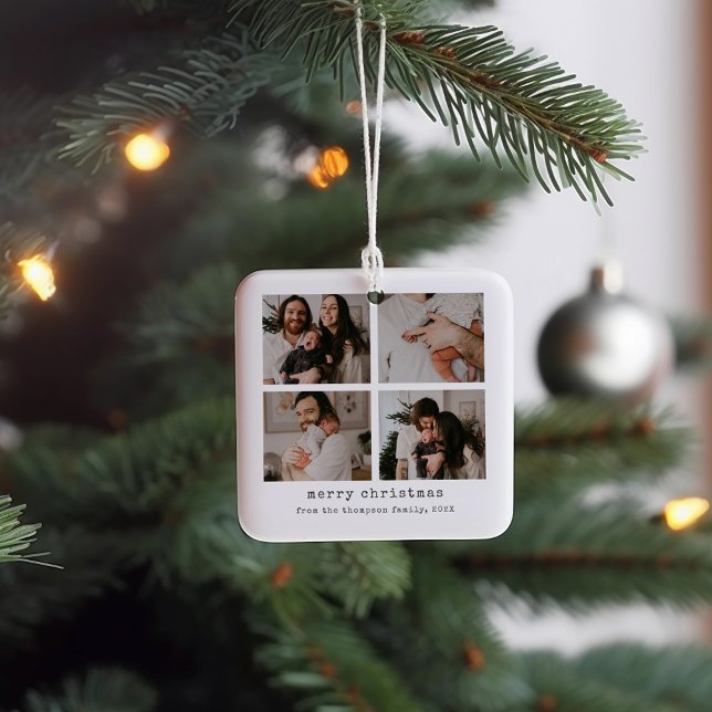 Adorno De Cerámica 4 Fotos Feliz Navidad (Subido por el creador)