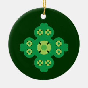 Adorno De Cerámica 4 Leaf Clover