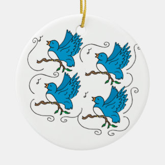 Adorno De Cerámica 4 pájaros de llamada
