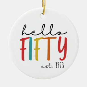 Adorno De Cerámica 50.º cumpleaños