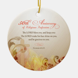 Adorno De Cerámica 50° Aniversario de la Profesión Religiosa, Nun