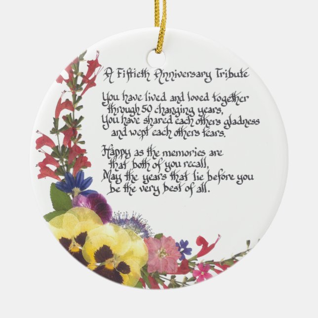 Adorno De Cerámica 50.o Tributo del aniversario (Frente)