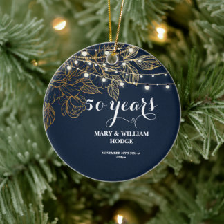 Adorno De Cerámica "50 Years of Forever: An Anniversary to Remember" 