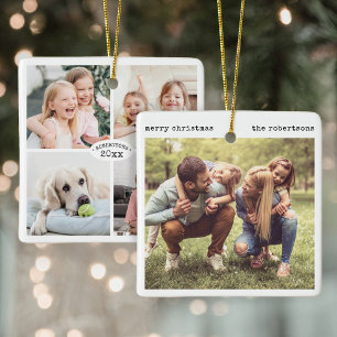 Adorno De Cerámica 5 Foto Mecanografía Minimalista Moderna Navidad