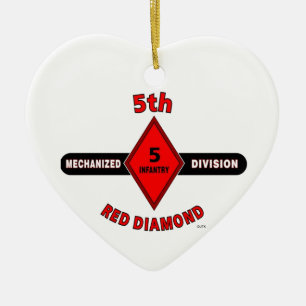 Adorno De Cerámica 5to DIVISIÓN de INFANTERÍA (MECANIZADA) "DIAMANT