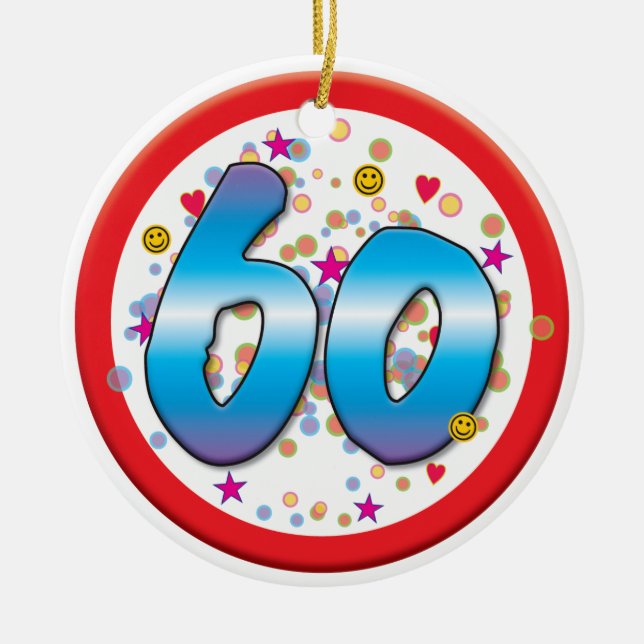 Adorno De Cerámica 60 cumpleaños (Frente)