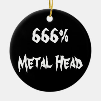 Adorno De Cerámica 666% de cabeza Metalizado