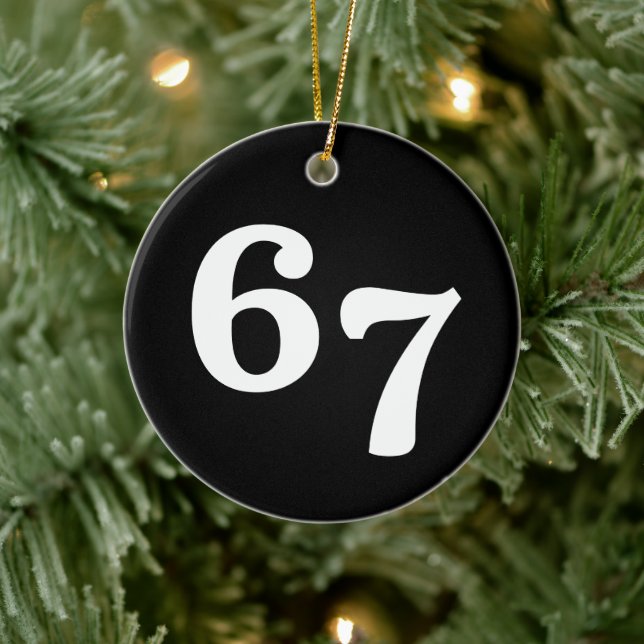 Adorno De Cerámica 67 Funny Gen Alpha Lingo (Árbol)