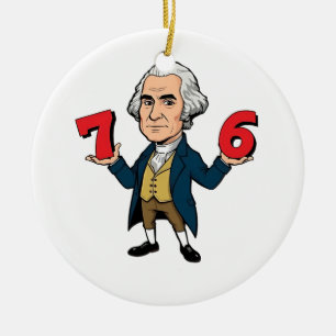 Adorno De Cerámica 67 George Washington 7-6 Seis Siete Meme 67