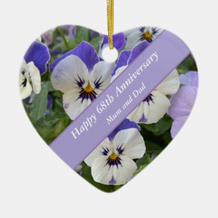 Adorno De Cerámica 68° Aniversario Editable