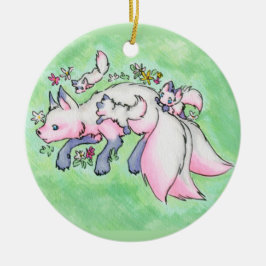 Adorno De Cerámica 6.ª zorra