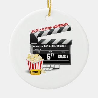 Adorno De Cerámica 6.º Clapboard de película de grado