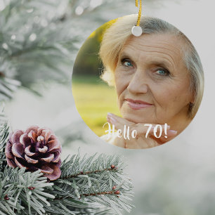 Adorno De Cerámica 70.ª foto de cumpleaños 70