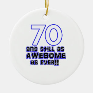 Adorno De Cerámica 70.o diseño del cumpleaños