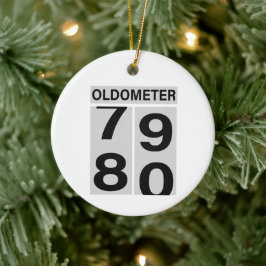 Adorno De Cerámica 80.º Oldometer de Cumpleaños