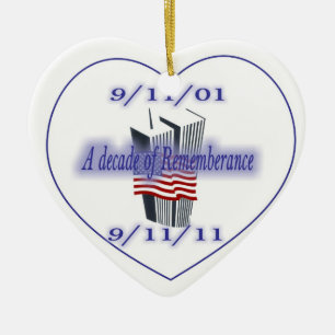 Adorno De Cerámica 9-11 10ma conmemoración del aniversario
