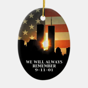 Adorno De Cerámica 9-11 recuerde - nunca olvidaremos