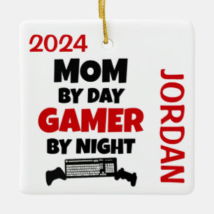 Adorno De Cerámica A mamá le encanta jugar videojuegos