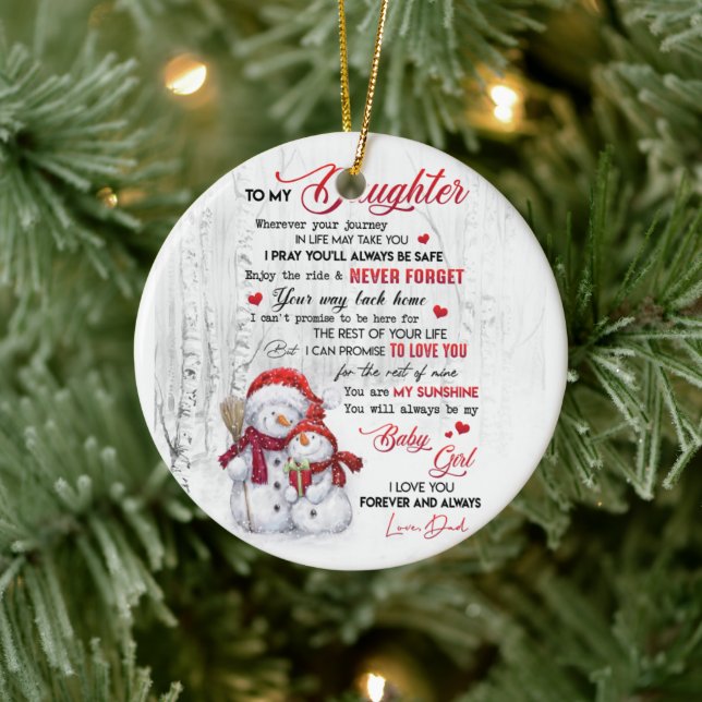 Adorno De Cerámica A mi hija de papá (Árbol)