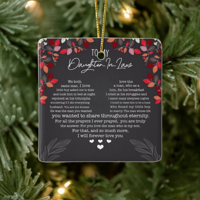 Adorno De Cerámica A mi hija en la ley Ornament (Árbol)