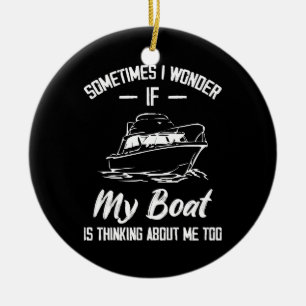 Adorno De Cerámica A veces me pregunto si mi barco está pensando en m